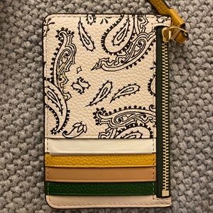 Tory Burch Wallet Card Holder Paisley Multicolor